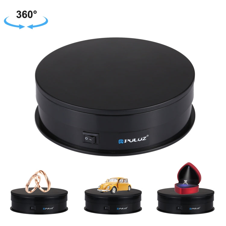 PULUZ 15cm USB Electric Rotating Turntable Display Stand Video Shooting Props Turntable for Photography, Load 1-5kg, 15cm Load 1-5kg Black, 15cm Load 1-5kg White 15cm Load 1-5kg Black Black