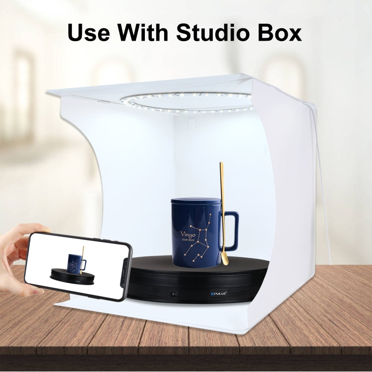 PULUZ 30cm USB Electric Rotating Turntable Display Stand Video Shooting Props Turntable for Photography, Load 10-20kg, 30cm Load Load 10-20kg Black, 30cm Load Load 10-20kg White