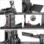 PULUZ Video Camera Cage Stabilizer with Handle for Canon EOS M50, For Canon EOS M50