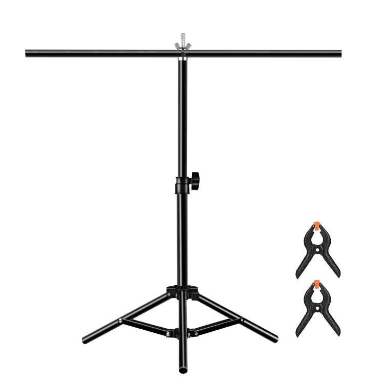 67cm T-Shape Photo Studio Background Support Stand Backdrop Crossbar Bracket with Clips, No Backdrop, Backdrop Stand Backdrop Stand