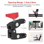 PULUZ Multi-function Magic Arm Ball Mount Clamp Crab Pliers Clip, Ball Mount Clamp