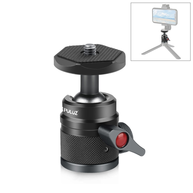 PULUZ 360 Panorama Aluminum Alloy Tripod Ball Head Adapter with Knob Lock, 360 Panorama 360 Panorama