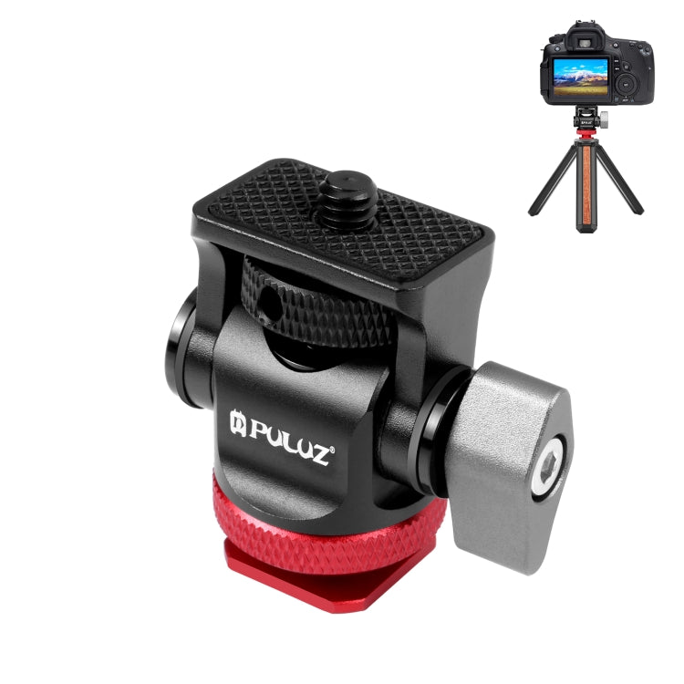 Mini 180 Degree Swing Tripod Ball Head Cold Shoe Mount Adapter, Mini 180 Degree Ball Head(Red), Mini 180 Degree Ball Head(Silver) – Anti-Scratch, Aluminum Alloy Mini 180 Degree Ball Head(Red) Red