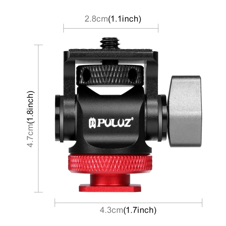 Mini 180 Degree Swing Tripod Ball Head Cold Shoe Mount Adapter, Mini 180 Degree Ball Head(Red), Mini 180 Degree Ball Head(Silver) – Anti-Scratch, Aluminum Alloy