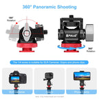 Mini 180 Degree Swing Tripod Ball Head Cold Shoe Mount Adapter, Mini 180 Degree Ball Head(Red), Mini 180 Degree Ball Head(Silver) – Anti-Scratch, Aluminum Alloy