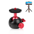 PULUZ 360 Degree Panoramic Metal Tripod Ball Head Adapter, 360 Panorama (Red) 360 Panorama (Red)