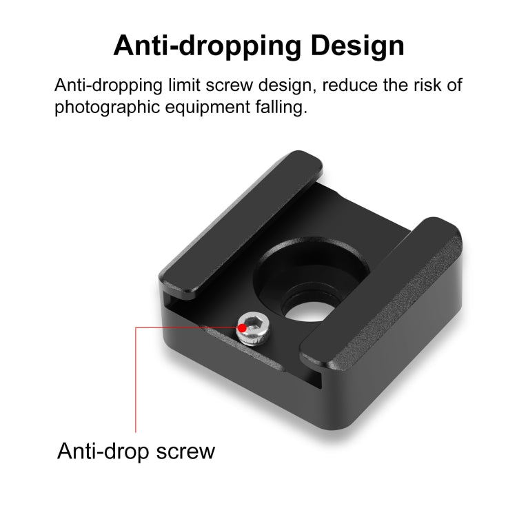 PULUZ Expand Cold Shoe Mount Adapter Microphone Flash Light Aluminum Alloy Holder Bracket, PULUZ Expand Cold Shoe