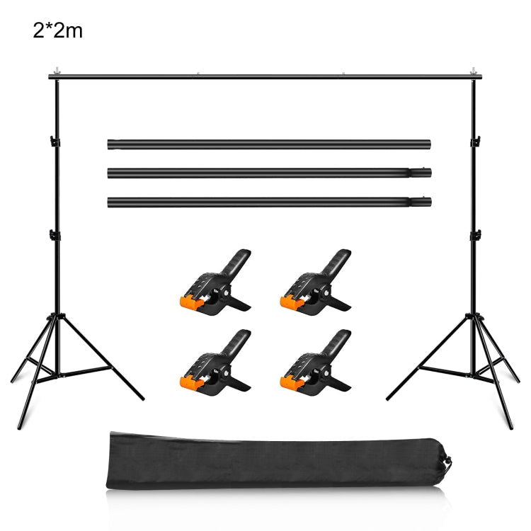 2 x 2m Photo Studio Background Support Stand Backdrop Crossbar Bracket, 2 x 2m 2 x 2m