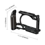 For Nikon ZR PULUZ Wood Handle Metal Camera Cage Expansion Frame, For Nikon ZR Cage