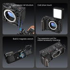 For Nikon ZR PULUZ Wood Handle Metal Camera Cage Expansion Frame, For Nikon ZR Cage