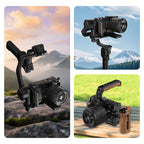For Nikon ZR PULUZ Wood Handle Metal Camera Cage Expansion Frame, For Nikon ZR Cage