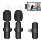 PULUZ Wireless Lavalier Noise Reduction Reverb Microphones for Type-C Phone, Type-C Receiver and Dual Microphones, Type-C Receiver and Dual Microphones Type-C Receiver and Dual Microphones