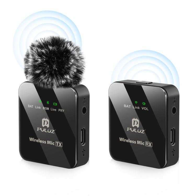 PULUZ 1 TX + 1 RX Wireless Lavalier Microphone, 1 TX + 1 RX 1 TX + 1 RX
