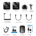 PULUZ 1 TX + 1 RX Wireless Lavalier Microphone, 1 TX + 1 RX