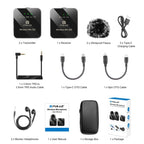 PULUZ 2 TX + 1 RX Wireless Lavalier Microphone, 2 TX + 1 RX