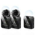 PULUZ 2 TX + 1 RX Wireless Lavalier Microphone, 2 TX + 1 RX 2 TX + 1 RX