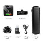 4 TX + 1 RX Wireless Lavalier Microphone, Type-C 4 TX + 1 RX – TPU