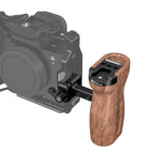 PULUZ Universal Slide Quick Release Side Wooden Handle with Cold Shoe Mount for Camera Cage Stabilizer, Quick Release Side Wooden Handle Quick Release Side Wooden Handle