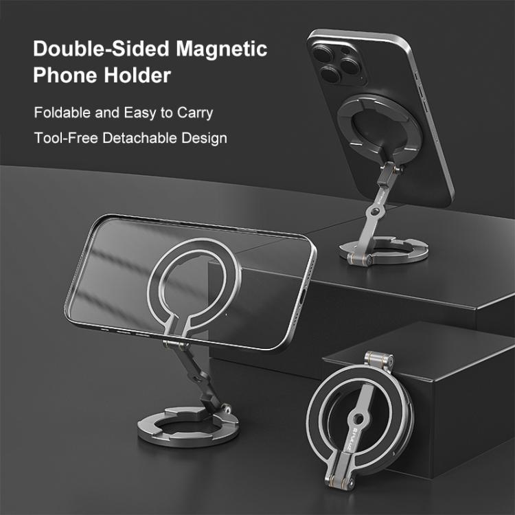 MagSafe Dual-Head Magnetic Folding Phone Holder Bracket, Dual-Head Magnetic Bracket – Magnetic, Aluminum Alloy