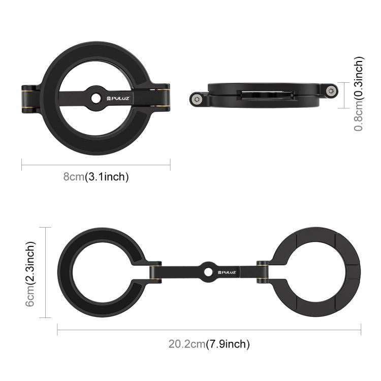 MagSafe Dual-Head Magnetic Folding Phone Holder Bracket, Dual-Head Magnetic Bracket – Magnetic, Aluminum Alloy