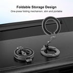 MagSafe Dual-Head Magnetic Folding Phone Holder Bracket, Dual-Head Magnetic Bracket – Magnetic, Aluminum Alloy
