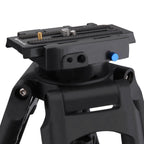PULUZ Quick Release Clamp Adapter + Quick Release Plate for DSLR & SLR Cameras, QR Plate Black