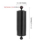 10.0 inch 25.4cm Length 80mm Diameter Dual Balls Carbon Fiber Floating Arm, Ball Diameter: 25mm, Buoyancy: 800g, 10 inch 800g Buoyancy – Durable Build, Easy to Use