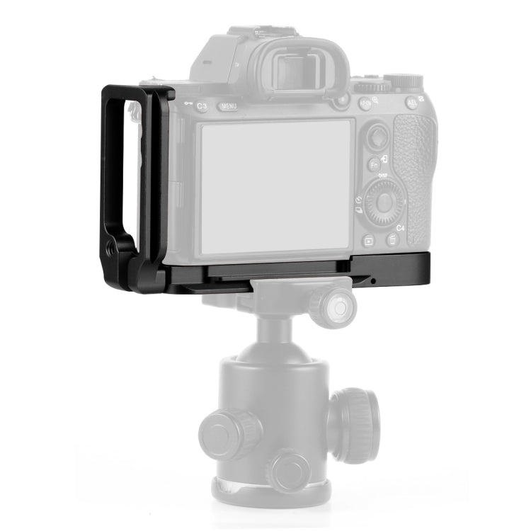 PULUZ 1/4 inch Vertical Shoot Quick Release L Plate Bracket Base Holder for Sony A9 (ILCE-9) / A7 III/ A7R III, For Sony A9 (Red) For Sony A9 (Black) Black