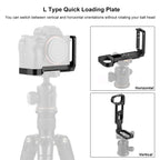 PULUZ 1/4 inch Vertical Shoot Quick Release L Plate Bracket Base Holder for Sony A9 (ILCE-9) / A7 III/ A7R III, For Sony A9 (Red)