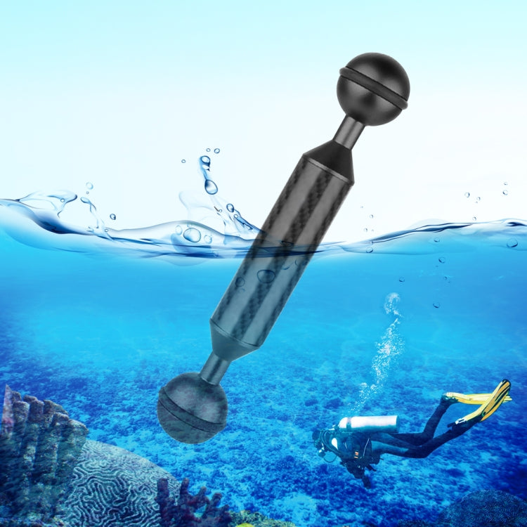 PULUZ 5 inch 13cm Length 20.8mm Diameter Dual Balls Carbon Fiber Floating Arm, Ball Diameter: 25mm, 5 inch Red, 5 inch Black, 5 inch Blue 5 inch Black Black