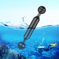 PULUZ 5 inch 13cm Length 20.8mm Diameter Dual Balls Carbon Fiber Floating Arm, Ball Diameter: 25mm, 5 inch Red, 5 inch Black, 5 inch Blue 5 inch Black Black