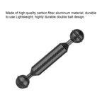 PULUZ 5 inch 13cm Length 20.8mm Diameter Dual Balls Carbon Fiber Floating Arm, Ball Diameter: 25mm, 5 inch Red, 5 inch Black, 5 inch Blue