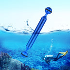 PULUZ 7 inch 18cm Length 20.8mm Diameter Dual Balls Carbon Fiber Floating Arm, Ball Diameter: 25mm, 7 inch Blue 7 inch Blue Blue