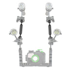 PULUZ 11 inch 28cm Length 20.8mm Diameter Dual Balls Carbon Fiber Floating Arm, Ball Diameter: 25mm, 11 inch Black