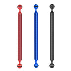 PULUZ 12 inch 30.4cm Length 20.8mm Diameter Dual Balls Carbon Fiber Floating Arm, Ball Diameter: 25mm, 12 inch Black