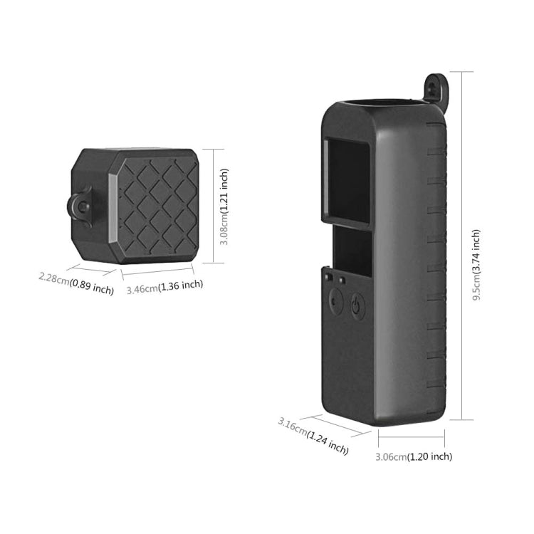 PULUZ 2 in 1 Diamond Texture Silicone Cover Case Set for DJI OSMO Pocket, For DJI OSMO Pocket