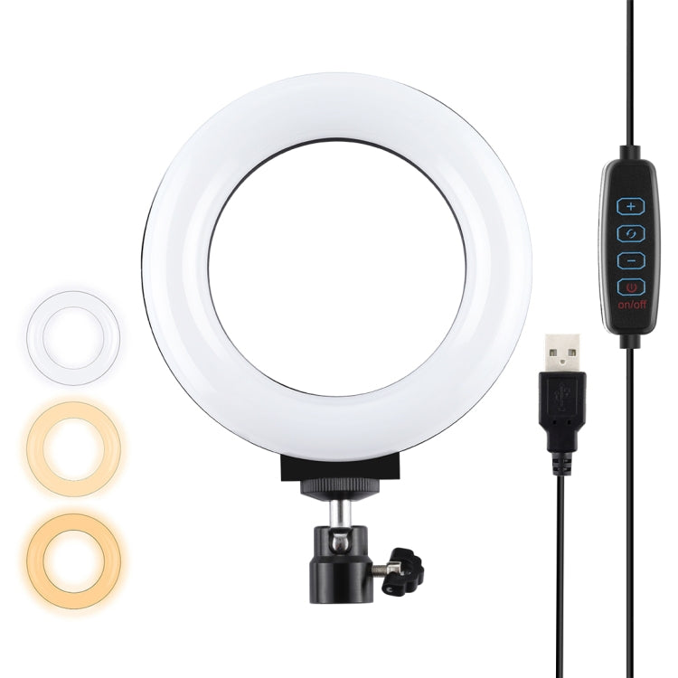 PULUZ 4.7 inch 12cm USB 3 Modes Dimmable LED Ring Selfie Beauty Vlogging Photography Video Lights with Tripod Ball Head, 4.7 inch with Ball Head 4.7 inch with Ball Head Black