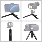 PULUZ Mini Pocket Metal Desktop Tripod Mount with 1/4 inch Screw for DSLR & Digital Cameras, Load: 10kg, Desktop Tripod