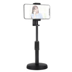 PULUZ Round Base Desktop Holder Mount with Phone Clamp, Adjustable Height: 15.5cm-25.5cm, Desktop Mount Desktop Mount