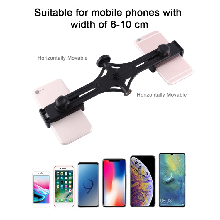 Live Broadcast Dual Phone Brackets Horizontal Holder for iPhone, Galaxy, Huawei, Xiaomi, Sony and Other Smart Phones, Dual Phone Bracket – Durable Build, Easy to Use
