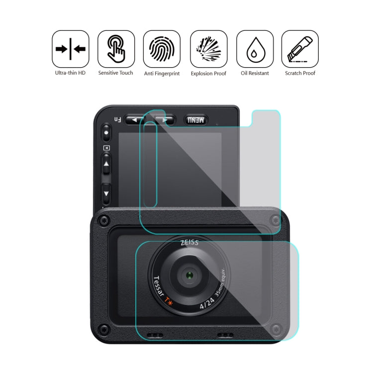 PULUZ Front Lens and Back LCD Display Flexible Anti-fingerprint AF HD Film for Sony RX0 II / RX0, For Sony RX0 II