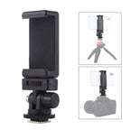 PULUZ 1/4 inch Screw Thread Cold Shoe Tripod Mount Adapter with Phone Clamp, Mount Adapter with Phone Clamp Mount Adapter with Phone Clamp