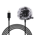 PULUZ 1.5m 8 Pin Jack Lavalier Wired Condenser Recording Microphone, 1.5m 8 Pin 1.5m 8 Pin