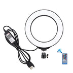 PULUZ 6.2 inch 16cm USB RGBW Dimmable LED Ring Vlogging Photography Video Lights with Cold Shoe Tripod Ball Head & Remote Control, 6.2 inch RGBW / Remote