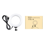 PULUZ 6.2 inch 16cm USB 10 Modes 8 Colors RGBW Dimmable LED Ring Vlogging Photography Video Lights with Tripod Ball Head, 6.2 inch RGBW