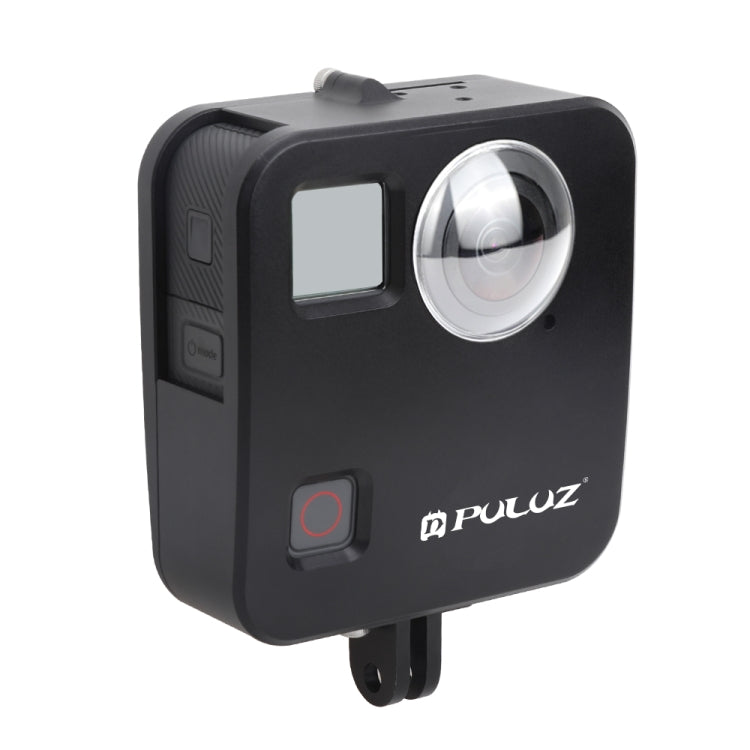 PULUZ for GoPro Fusion Housing Shell CNC Aluminum Alloy Protective Cage with Basic Mount & Lens Caps, For GoPro Fusion For GoPro Fusion
