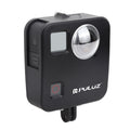 PULUZ for GoPro Fusion Housing Shell CNC Aluminum Alloy Protective Cage with Basic Mount & Lens Caps, For GoPro Fusion For GoPro Fusion