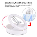 PULUZ 10.2 inch 26cm USB 3 Modes Dimmable Dual Color Temperature LED Curved Ring Vlogging Selfie Photography Video Lights with Bluetooth Remote Shutter & Folding Desktop Holder & Phone Clamp