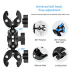 Motorcycle Dual-heads Crab & Single Heads Clamps Handlebar Fixed Mount 150cm Selfie Stick, Dual-heads Crab & Single Heads Clamps – Aluminum Alloy