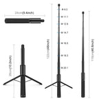 PULUZ 1.22m Retractable Invisible Selfie Stick with Tripod For Insta360 X4 / X3